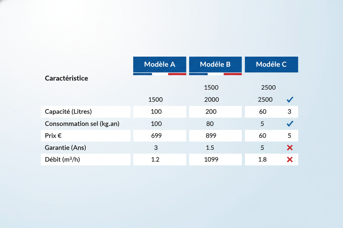 Comparatif Adoucisseurs d'Eau 2025 / 2026 : Comparatif par Prix