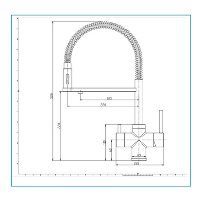 Robinet de Cuisine Gliano 3 Voies